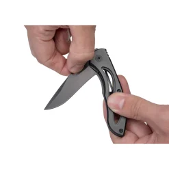 Wolfcraft Freizeitmesser mit klappbarer glatter Klinge