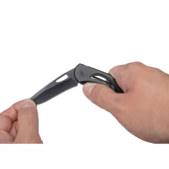 Wolfcraft Freizeitmesser mit klappbarer glatter Klinge