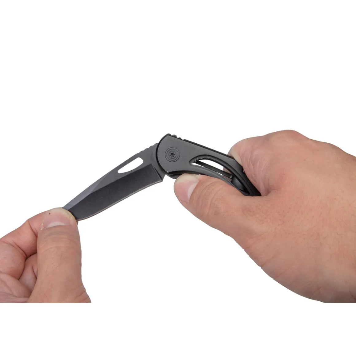 Wolfcraft Freizeitmesser mit klappbarer glatter Klinge