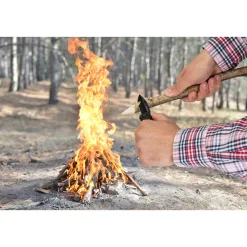 Wolfcraft Freizeitmesser mit klappbarer gezahnter Klinge