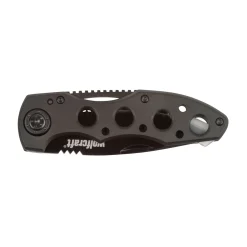 Wolfcraft Freizeitmesser mit klappbarer gezahnter Klinge