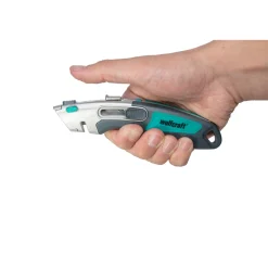 Wolfcraft Profi-Dual-Sicherheitsmesser mit Trapezklinge