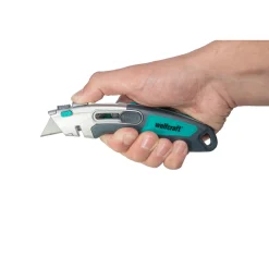 Wolfcraft Profi-Dual-Sicherheitsmesser mit Trapezklinge