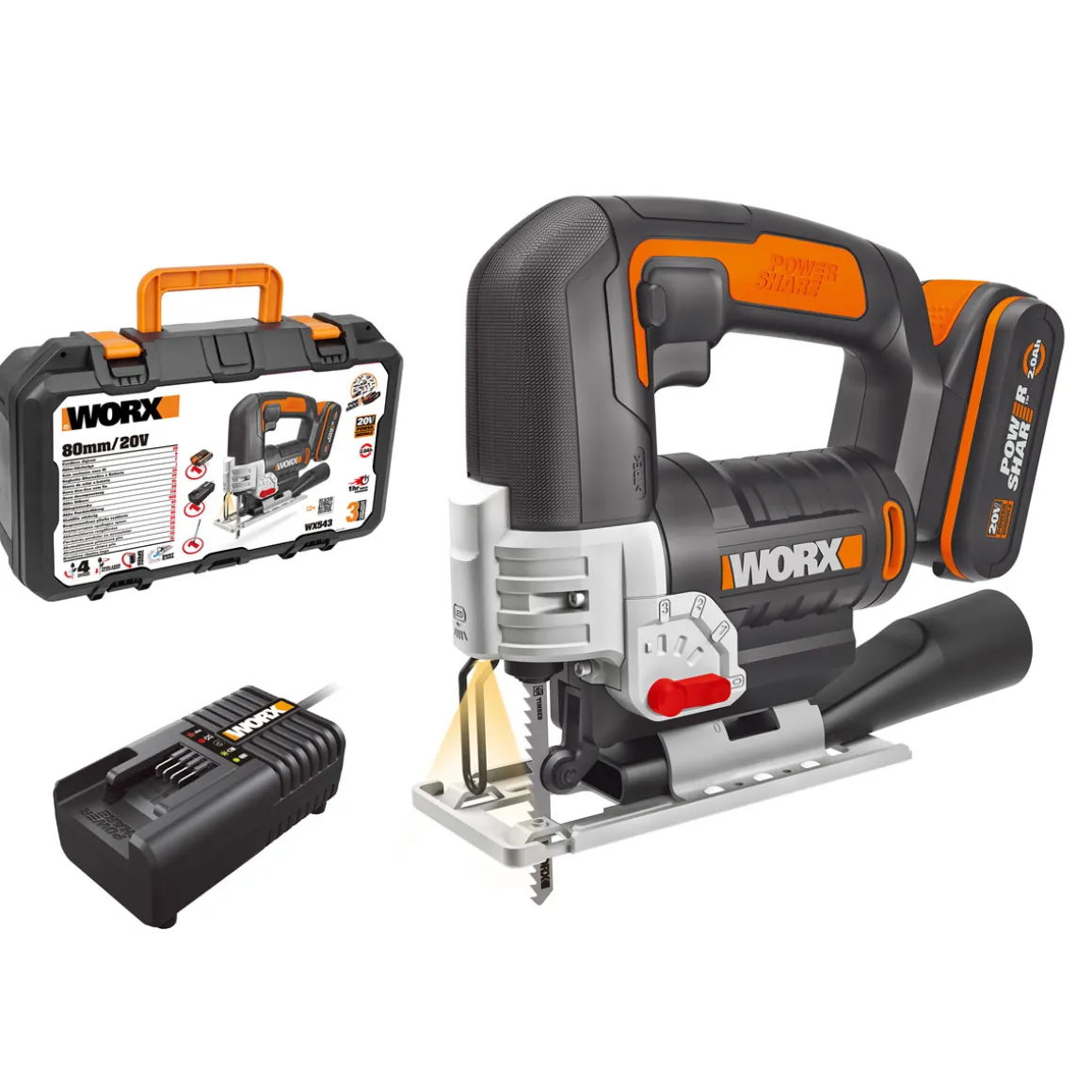 Worx Akku Stichsäge-Set WX543