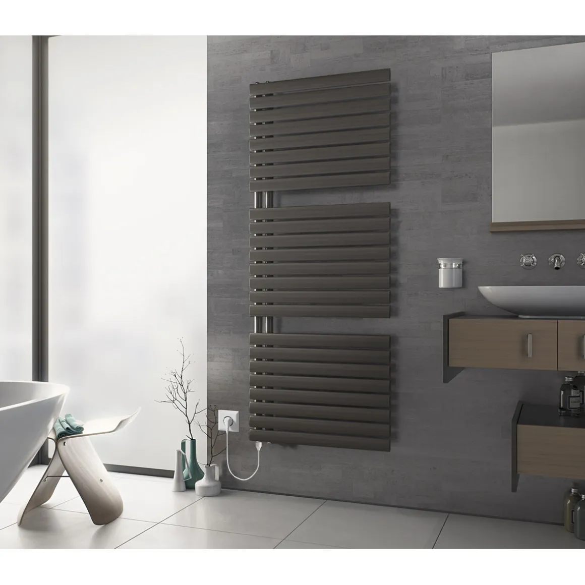 Ximax Elektrischer Handtuchwärmer Fortuna-Open 1512 x 600 mm 900 Watt Typ 1 Anthrazit