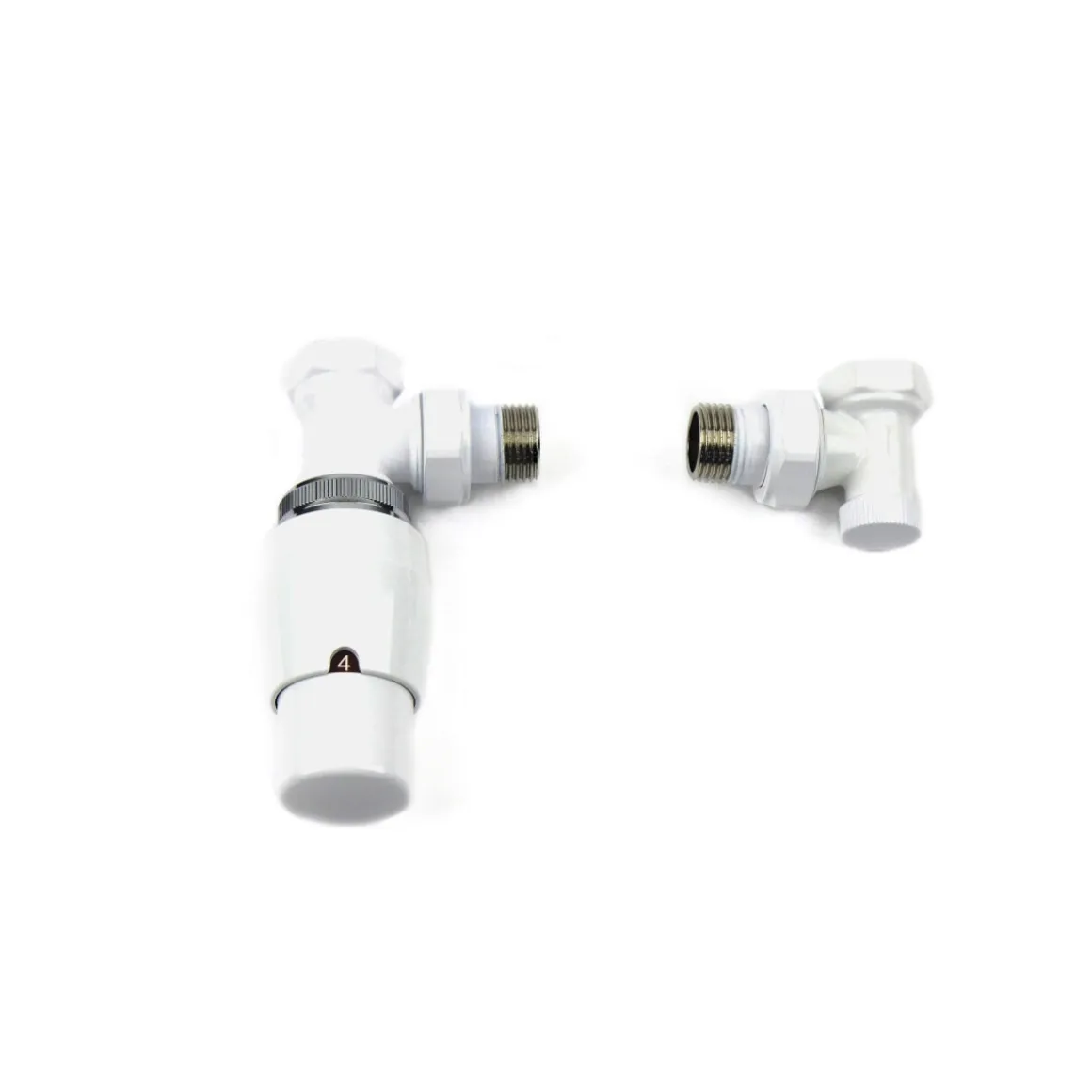 Ximax Heizkörper Zubehör Thermostatset Elegant Durchgangs-Ausführung 16 mm Weiß