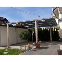 Ximax Carport Alu Portoforte 80 M-Ausführung Edelstahl-Look