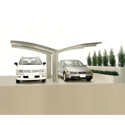 Ximax Carport Alu Portoforte 110 Y-Ausführung Edelstahl-Look