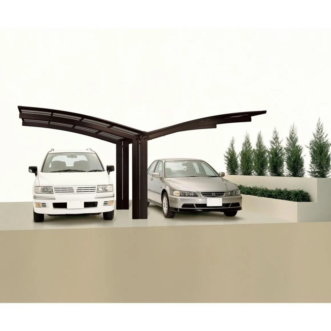 Ximax Carport Alu Portoforte 110 Y-Ausführung Mattbraun