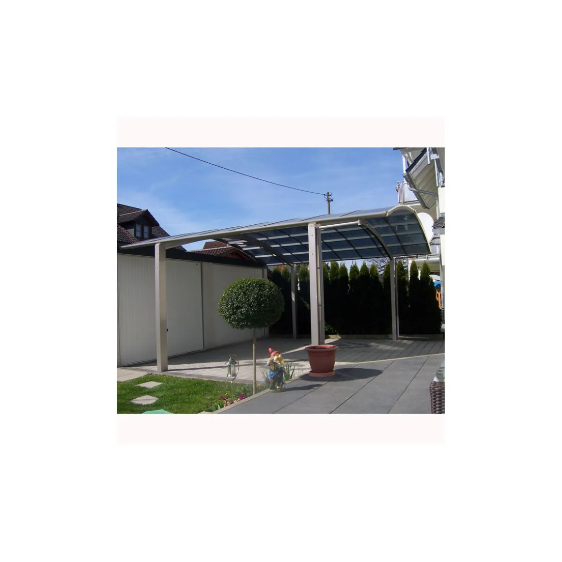 Ximax Carport Alu Portoforte 110 M-Ausführung Edelstahl-Look