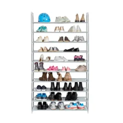 XXXL Schuhregal mit 10 Ablageböden variabel steckfertig