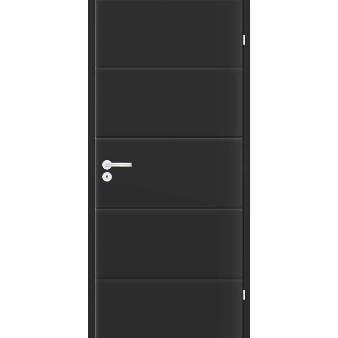 Zimmertür Sylt DIN L schwarz 86 x 198,5 cm