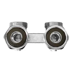 Zweirohr Hahnblock 1/2"x3/4" Eck